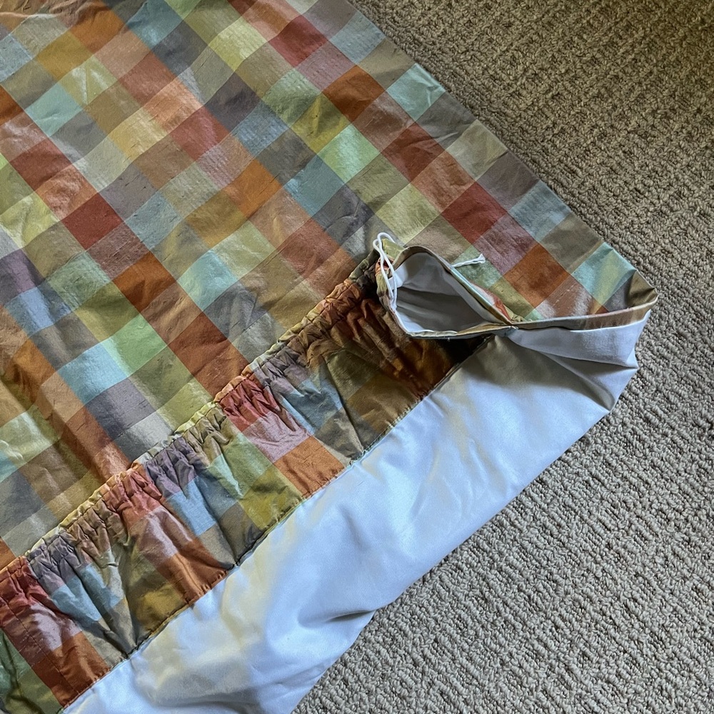 Colorful Plaid Curtain Panels, Cowtan and Tout - Picture 3 of 5